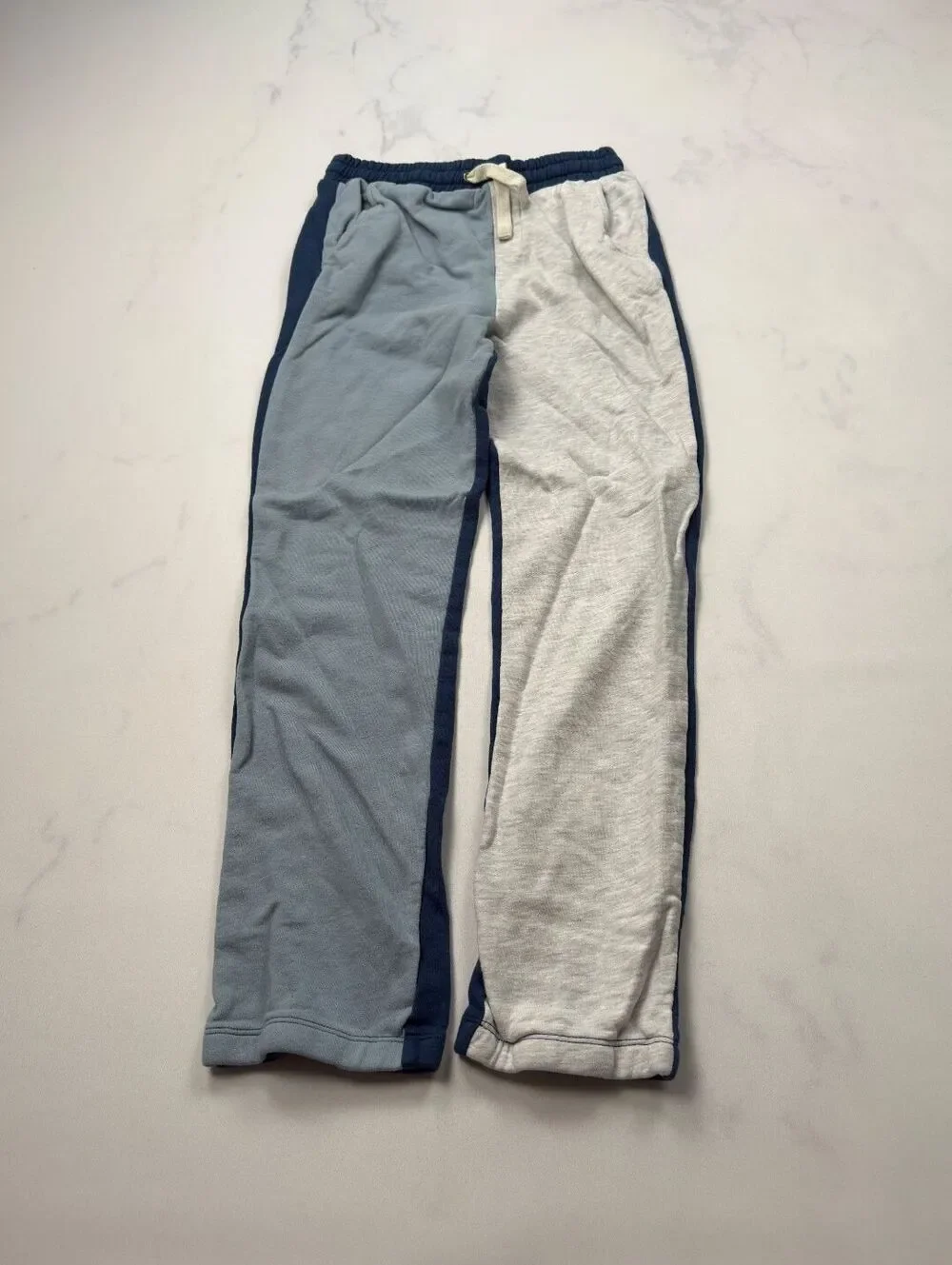 Kidpik Colorblock Sweatpants Blue Gray Relaxed Fit Lounge - Boys XXL